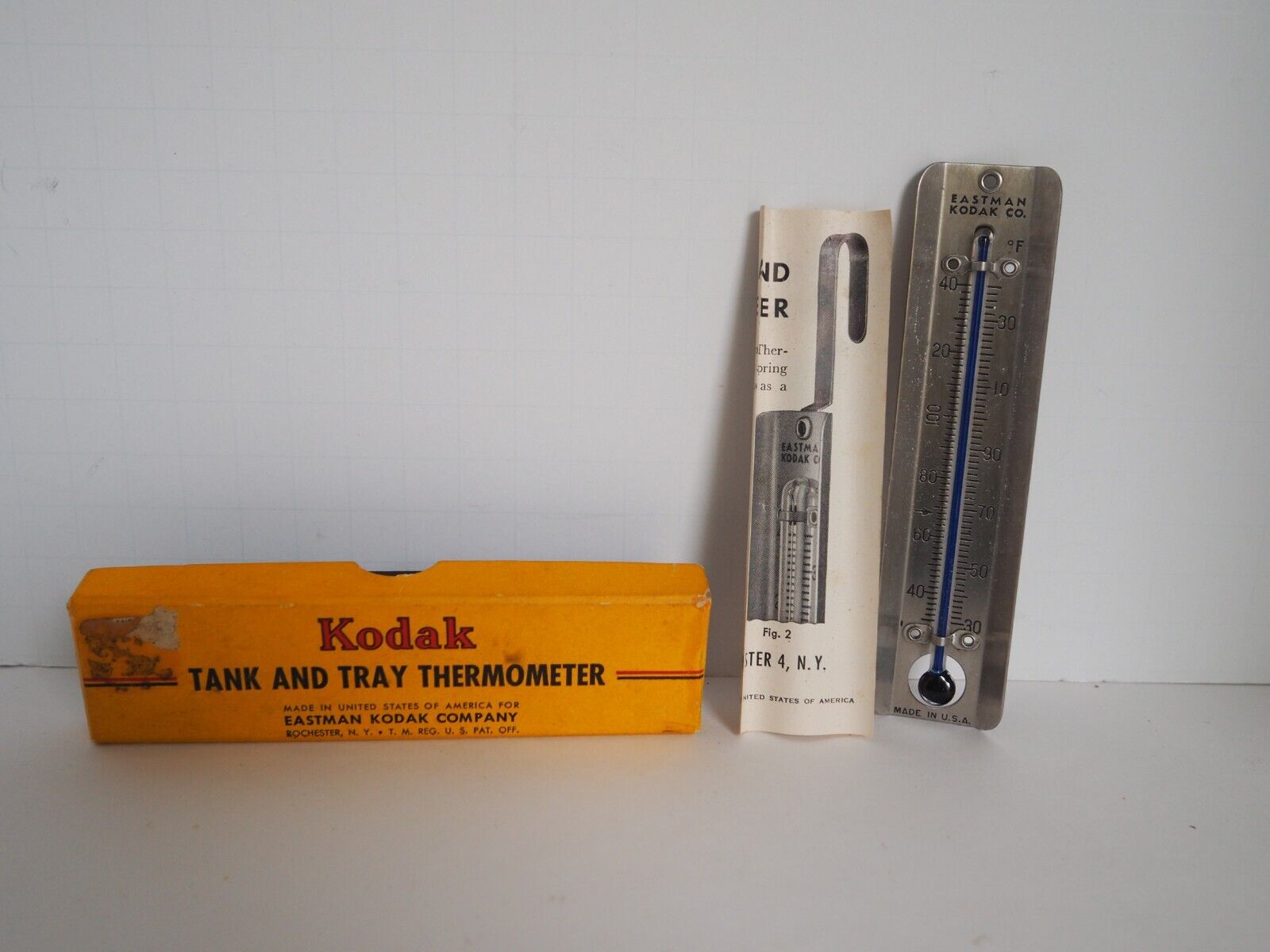 Kodak tank and tray Thermometer
