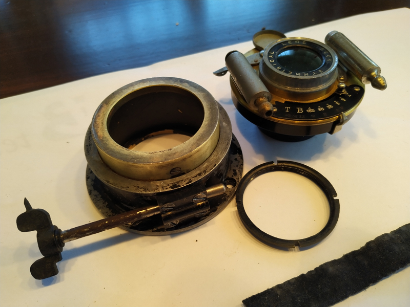 Reassembled focus mount and shutter
